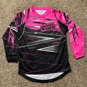 Answer hot pink and black jersey